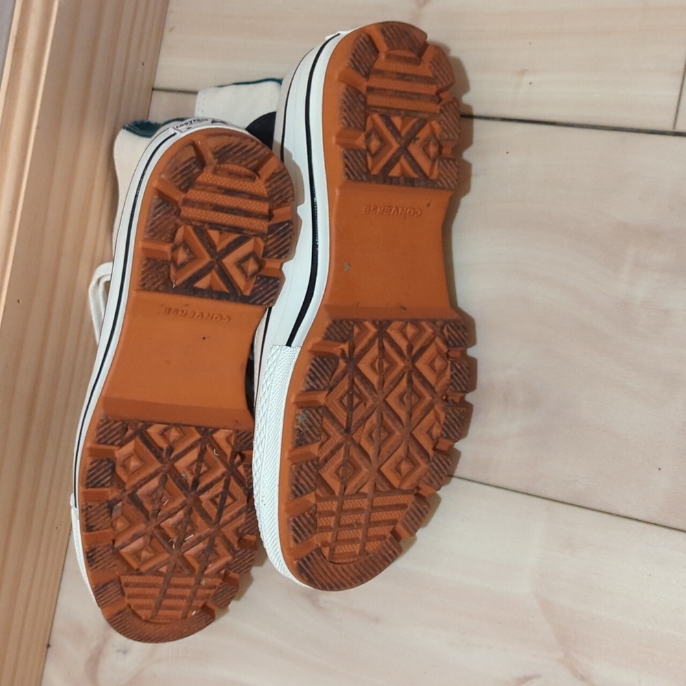Women's High-Top Canvas Sneakers - Cream - Picture 3 of 6